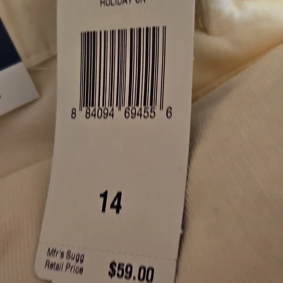 Women's Cream Chaps Corduroy Pants Size 14R - Picture 13 of 13